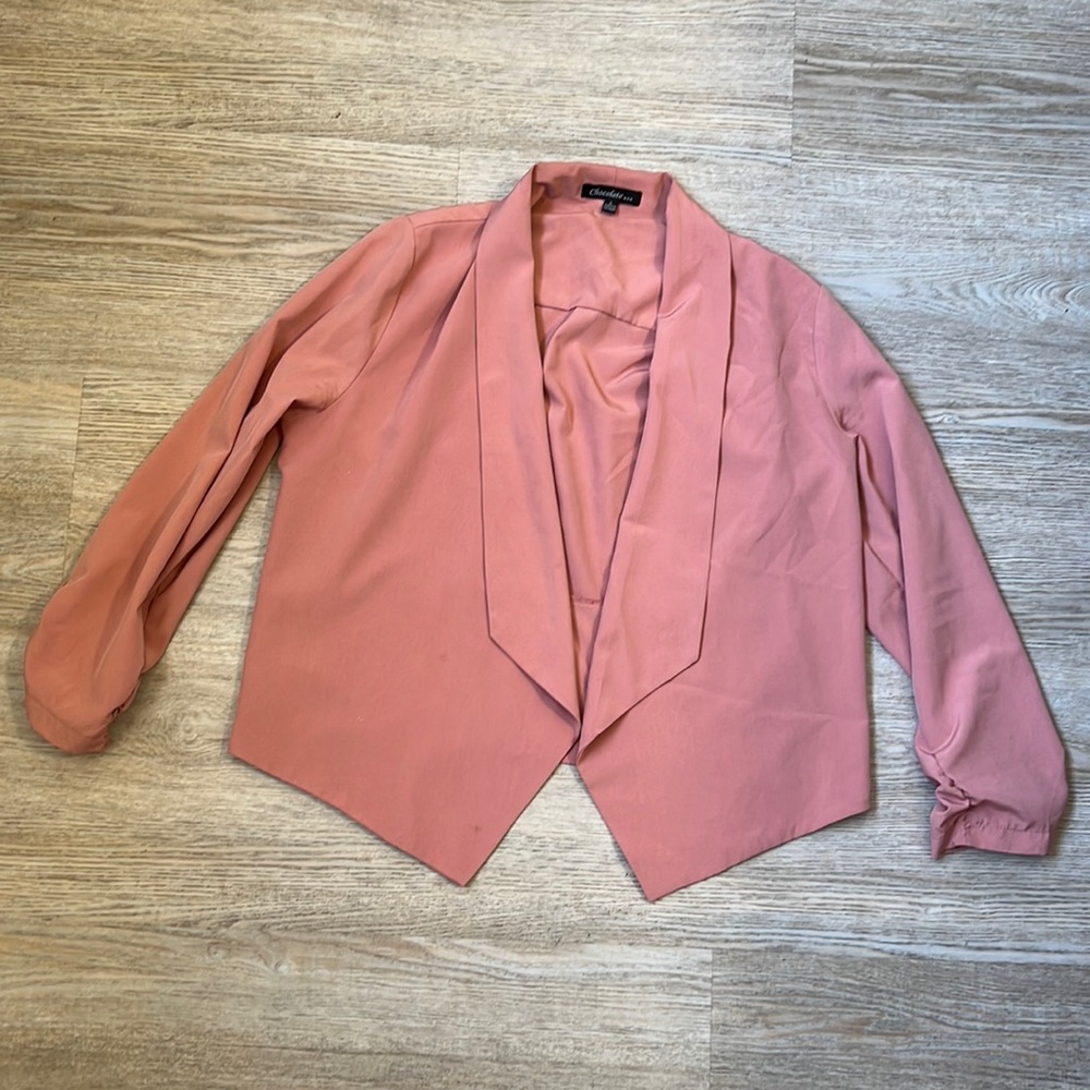 Blush 3/4 sleeve blazer size L